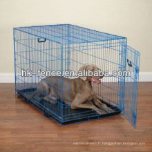 Nouveau bleu 24 &quot;animal pliant animal de cage de chat de cage de chat de valise de chat avec le plateau d&#39;ABS